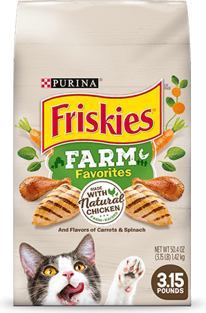 Friskies Farm Favorites With Chicken And Flavors Of Carrots & Spinach